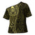 New Zealand Skull Darts Cross Shoulder Shirt Aotearoa Maori Chest Tattoo Stylized Gold - Polynesian Pride