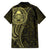 New Zealand Skull Darts Family Matching Tank Maxi Dress and Hawaiian Shirt Aotearoa Maori Chest Tattoo Stylized Gold - Polynesian Pride