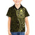 New Zealand Skull Darts Family Matching Tank Maxi Dress and Hawaiian Shirt Aotearoa Maori Chest Tattoo Stylized Gold - Polynesian Pride