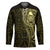 New Zealand Skull Darts Hockey Jersey Aotearoa Maori Chest Tattoo Stylized Gold - Polynesian Pride