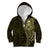 New Zealand Skull Darts Kid Hoodie Aotearoa Maori Chest Tattoo Stylized Gold - Polynesian Pride