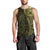New Zealand Skull Darts Men Tank Top Aotearoa Maori Chest Tattoo Stylized Gold - Polynesian Pride