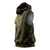 New Zealand Skull Darts Sleeveless Hoodie Aotearoa Maori Chest Tattoo Stylized Gold - Polynesian Pride