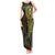 New Zealand Skull Darts Tank Maxi Dress Aotearoa Maori Chest Tattoo Stylized Gold - Polynesian Pride