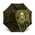 New Zealand Skull Darts Umbrella Aotearoa Maori Chest Tattoo Stylized Gold - Polynesian Pride