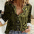 New Zealand Skull Darts Women Casual Shirt Aotearoa Maori Chest Tattoo Stylized Gold - Polynesian Pride