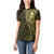 New Zealand Skull Darts Women Polo Shirt Aotearoa Maori Chest Tattoo Stylized Gold - Polynesian Pride