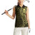 New Zealand Skull Darts Women Sleeveless Polo Shirt Aotearoa Maori Chest Tattoo Stylized Gold - Polynesian Pride
