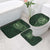 New Zealand Skull Darts Bathroom Set Aotearoa Maori Chest Tattoo Stylized Green - Polynesian Pride