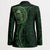 New Zealand Skull Darts Blazer Aotearoa Maori Chest Tattoo Stylized Green - Polynesian Pride