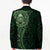New Zealand Skull Darts Blazer Aotearoa Maori Chest Tattoo Stylized Green - Polynesian Pride
