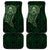 New Zealand Skull Darts Car Mats Aotearoa Maori Chest Tattoo Stylized Green - Polynesian Pride