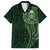 New Zealand Skull Darts Hawaiian Shirt Aotearoa Maori Chest Tattoo Stylized Green - Polynesian Pride