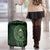New Zealand Skull Darts Luggage Cover Aotearoa Maori Chest Tattoo Stylized Green - Polynesian Pride