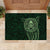 New Zealand Skull Darts Rubber Doormat Aotearoa Maori Chest Tattoo Stylized Green - Polynesian Pride
