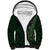 New Zealand Skull Darts Sherpa Hoodie Aotearoa Maori Chest Tattoo Stylized Green - Polynesian Pride