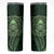 New Zealand Skull Darts Skinny Tumbler Aotearoa Maori Chest Tattoo Stylized Green - Polynesian Pride