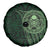 New Zealand Skull Darts Spare Tire Cover Aotearoa Maori Chest Tattoo Stylized Green - Polynesian Pride