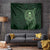New Zealand Skull Darts Tapestry Aotearoa Maori Chest Tattoo Stylized Green - Polynesian Pride