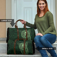 New Zealand Skull Darts Travel Bag Aotearoa Maori Chest Tattoo Stylized Green - Polynesian Pride