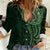 New Zealand Skull Darts Women Casual Shirt Aotearoa Maori Chest Tattoo Stylized Green - Polynesian Pride