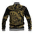 New Zealand Darts Baseball Jacket Skull In Dart We Trust Maori Pattern - Polynesian Pride