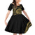 New Zealand Darts Family Matching Off Shoulder Short Dress and Hawaiian Shirt Skull In Dart We Trust Maori Pattern - Polynesian Pride