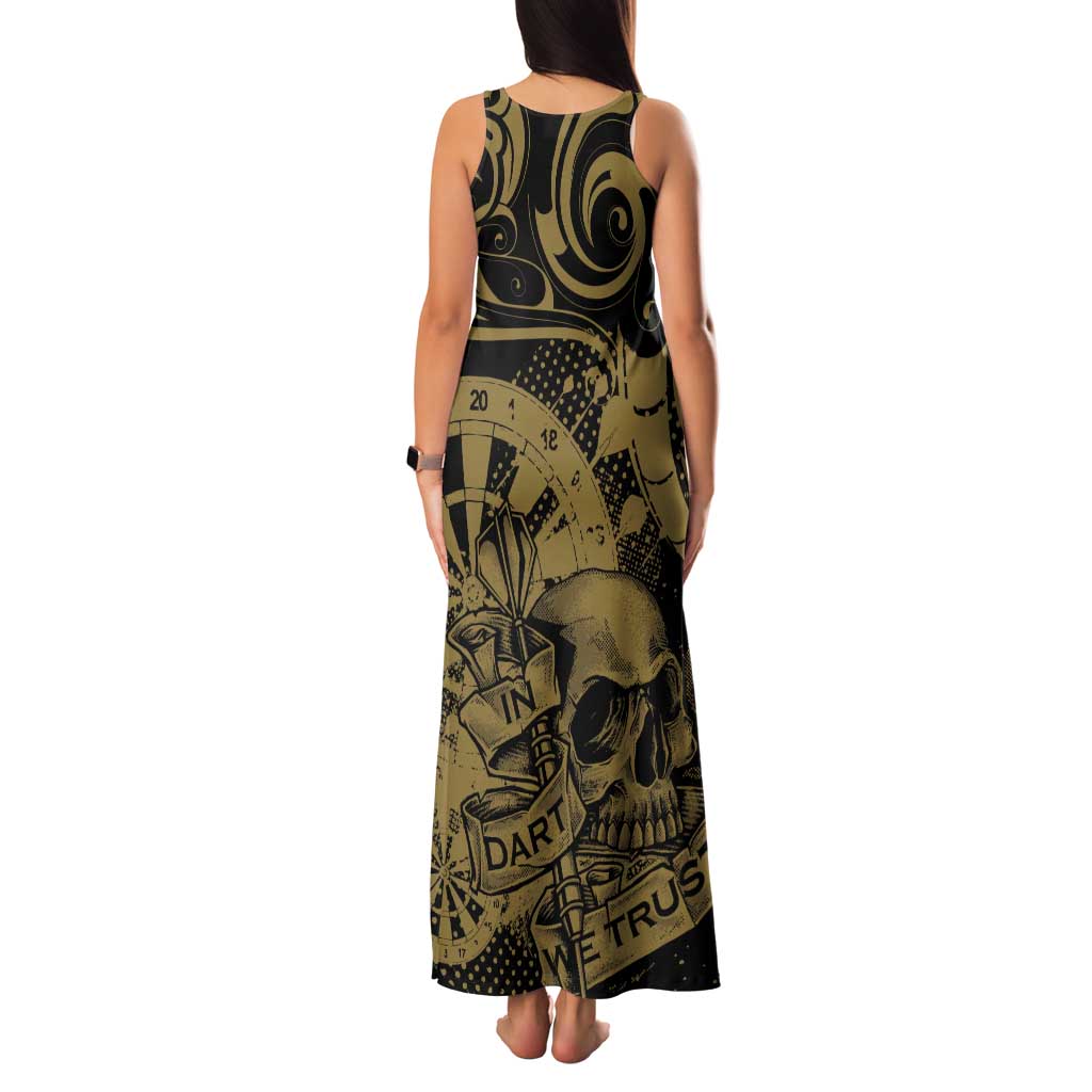 New Zealand Darts Family Matching Tank Maxi Dress and Hawaiian Shirt Skull In Dart We Trust Maori Pattern LT14 - Polynesian Pride