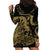 New Zealand Darts Hoodie Dress Skull In Dart We Trust Maori Pattern - Polynesian Pride