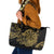 New Zealand Darts Leather Tote Bag Skull In Dart We Trust Maori Pattern - Polynesian Pride
