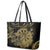 New Zealand Darts Leather Tote Bag Skull In Dart We Trust Maori Pattern - Polynesian Pride