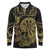New Zealand Darts Long Sleeve Polo Shirt Skull In Dart We Trust Maori Pattern - Polynesian Pride