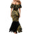 New Zealand Darts Mermaid Dress Skull In Dart We Trust Maori Pattern - Polynesian Pride