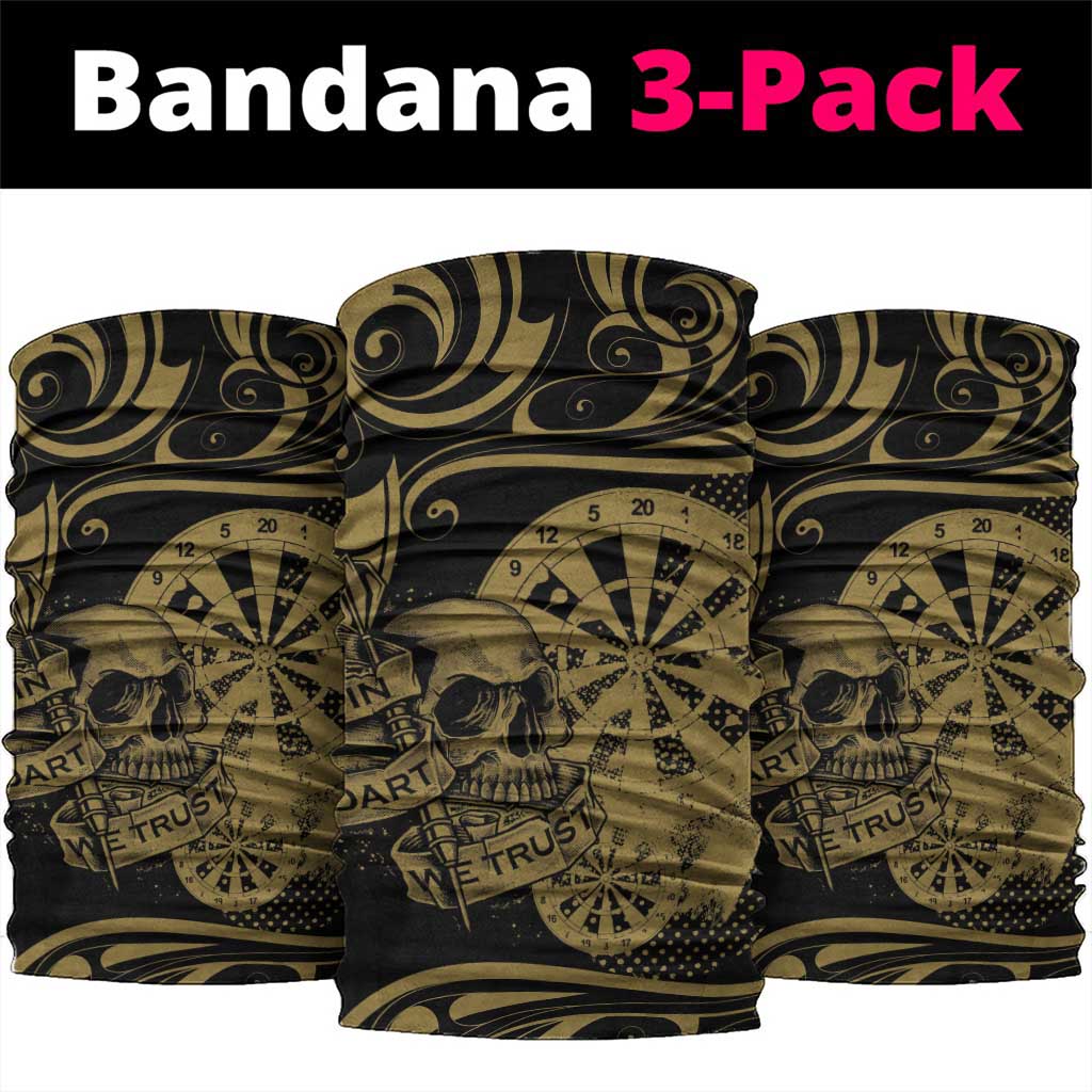 New Zealand Darts Neck Gaiter Skull In Dart We Trust Maori Pattern - Polynesian Pride