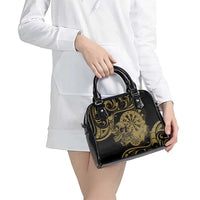 New Zealand Darts Shoulder Handbag Skull In Dart We Trust Maori Pattern - Polynesian Pride