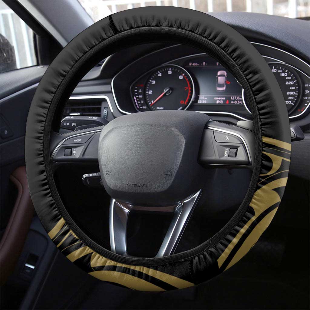 New Zealand Darts Steering Wheel Cover Skull In Dart We Trust Maori Pattern - Polynesian Pride