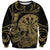 New Zealand Darts Sweatshirt Skull In Dart We Trust Maori Pattern - Polynesian Pride