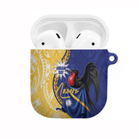 Nauru Angam Day AirPods Case Naoero Frigatebird With Flag Proud LT14 Blue - Polynesian Pride