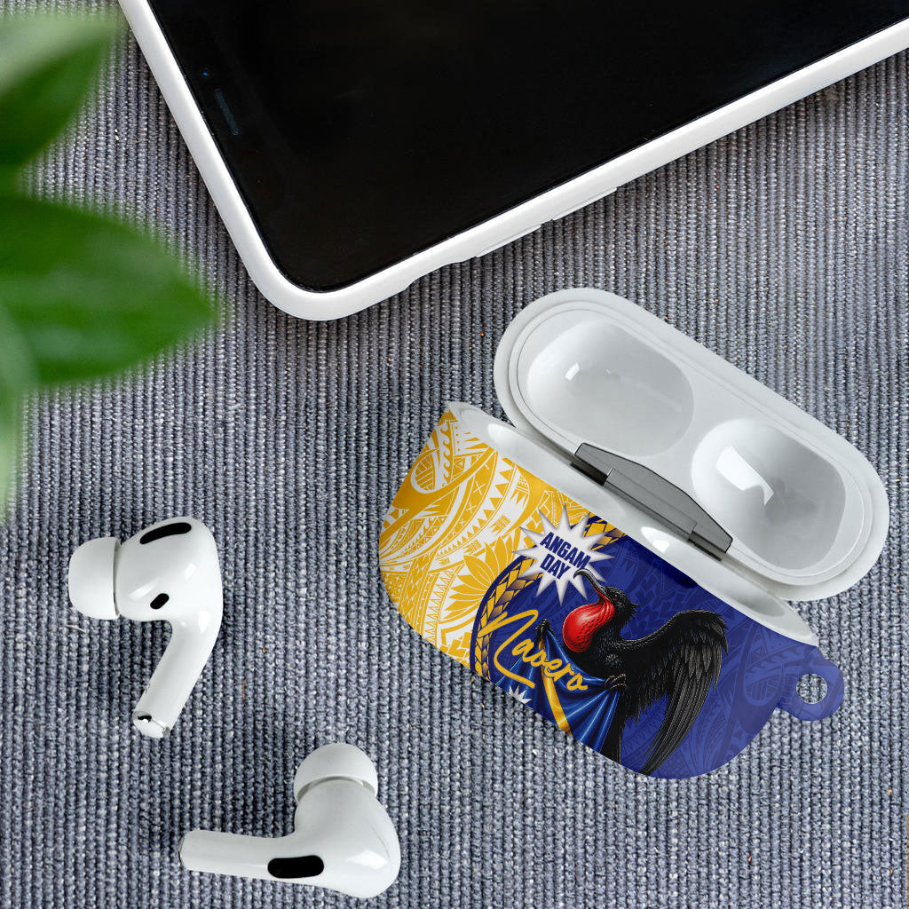 Nauru Angam Day AirPods Case Naoero Frigatebird With Flag Proud LT14 - Polynesian Pride