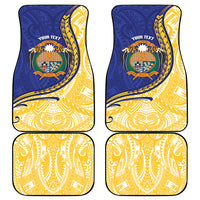Personalised Nauru Angam Day Car Mats Naoero Frigatebird With Flag Proud LT14 - Polynesian Pride