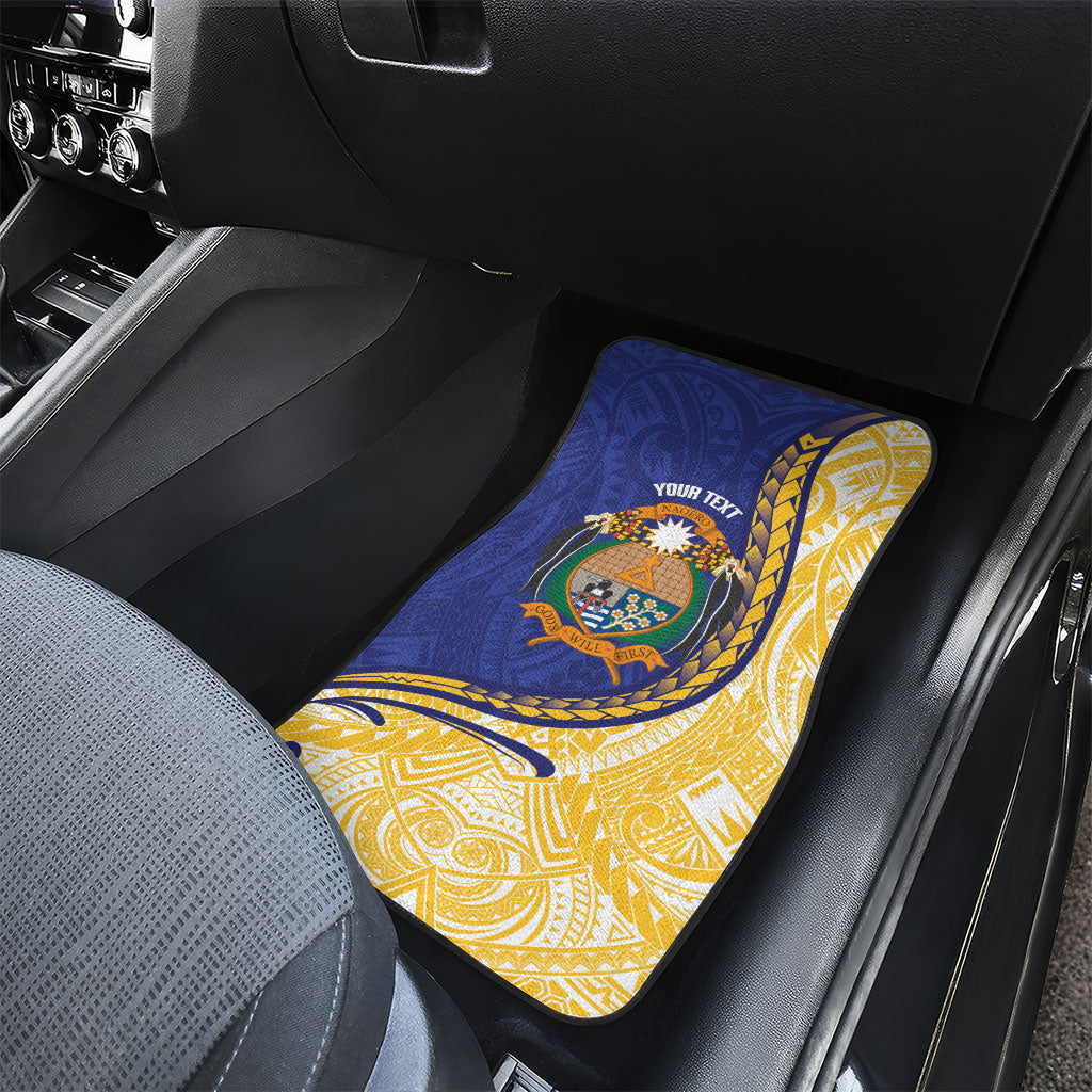 Personalised Nauru Angam Day Car Mats Naoero Frigatebird With Flag Proud LT14 - Polynesian Pride