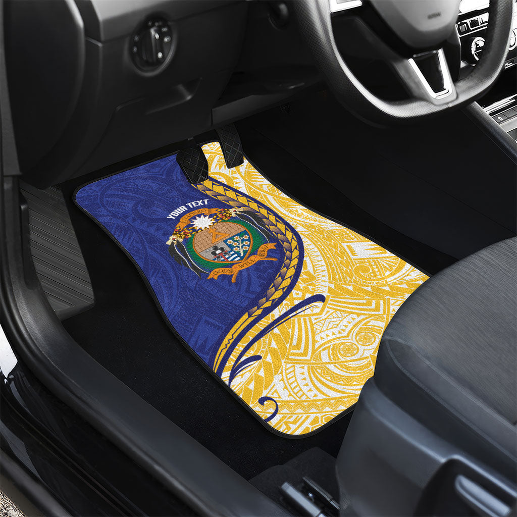 Personalised Nauru Angam Day Car Mats Naoero Frigatebird With Flag Proud LT14 - Polynesian Pride