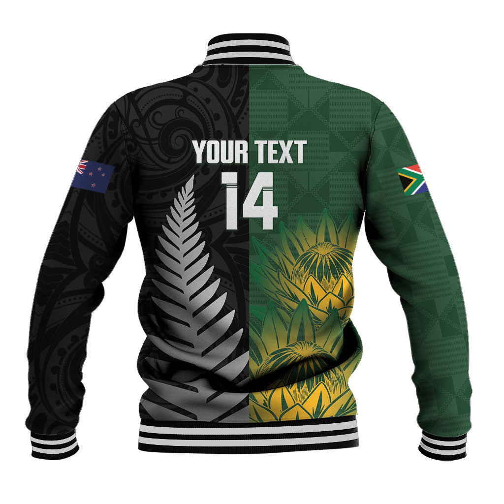New Zealand and South Africa Rugby Custom Baseball Jacket Ultimate Rivalry All Black Springboks LT14 - Polynesian Pride
