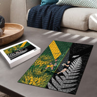 New Zealand and South Africa Rugby Puzzle Ultimate Rivalry All Black Springboks LT14 - Polynesian Pride