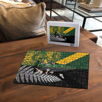 New Zealand and South Africa Rugby Puzzle Ultimate Rivalry All Black Springboks LT14 - Polynesian Pride