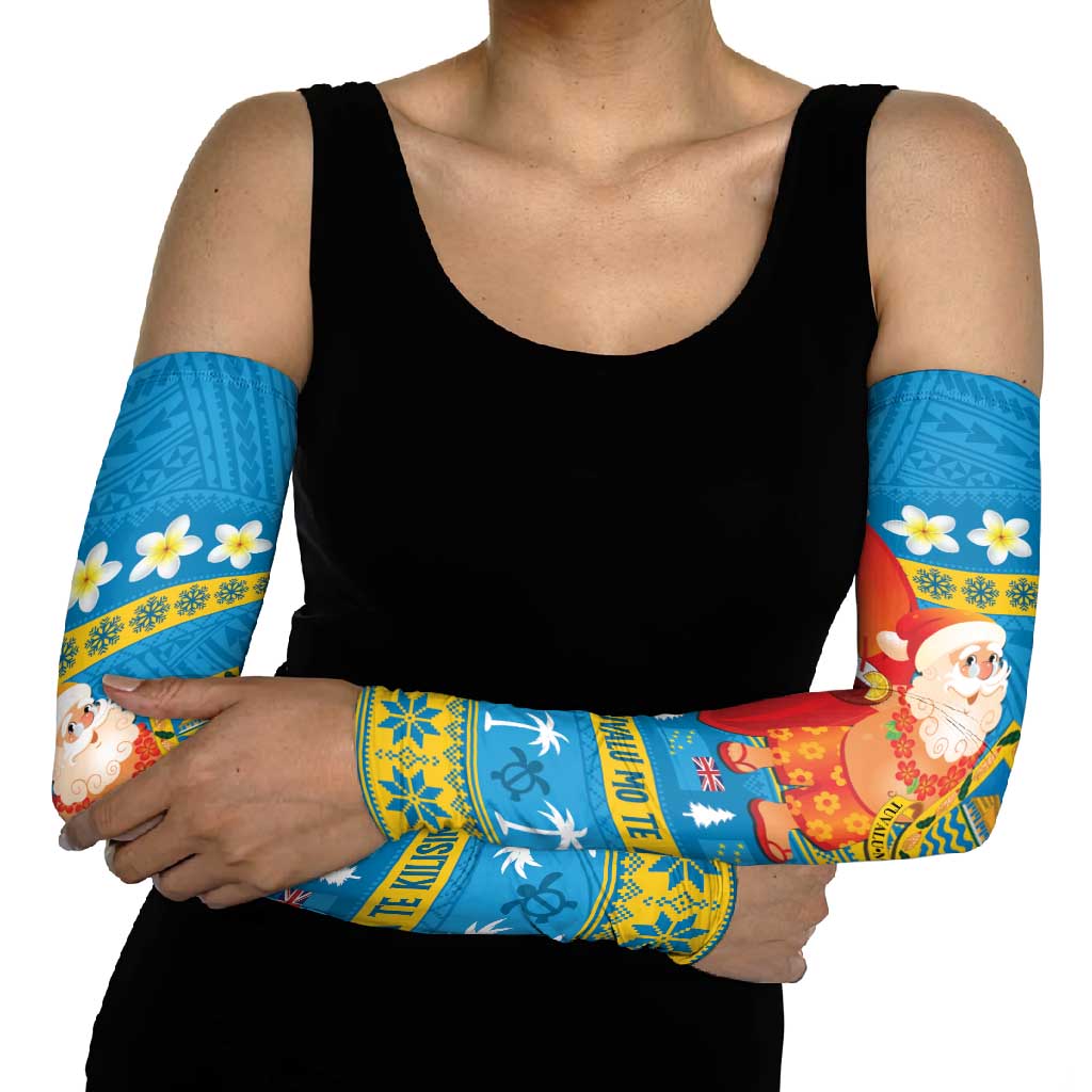 Tuvalu Christmas Arm Sleeves Cute Santa Manuia te Kilisimasi - Polynesian Pride