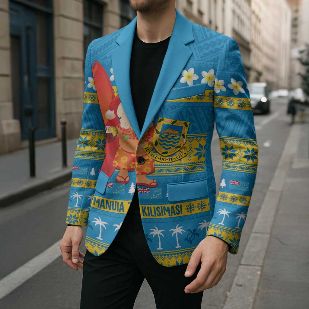 Tuvalu Christmas Blazer Cute Santa Manuia te Kilisimasi - Polynesian Pride