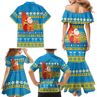 Tuvalu Christmas Family Matching Mermaid Dress and Hawaiian Shirt Cute Santa Manuia te Kilisimasi LT14 - Polynesian Pride