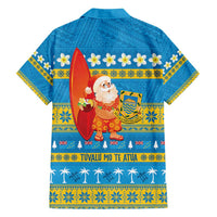 Tuvalu Christmas Family Matching Puletasi and Hawaiian Shirt Cute Santa Manuia te Kilisimasi LT14 - Polynesian Pride