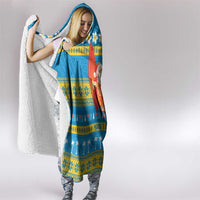 Tuvalu Christmas Hooded Blanket Cute Santa Manuia te Kilisimasi - Polynesian Pride